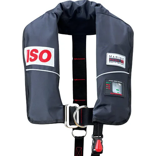 Marinepool Automatikweste Schwimmweste ISO Junior mit Lifebelt schwarz 150N 20-45kg