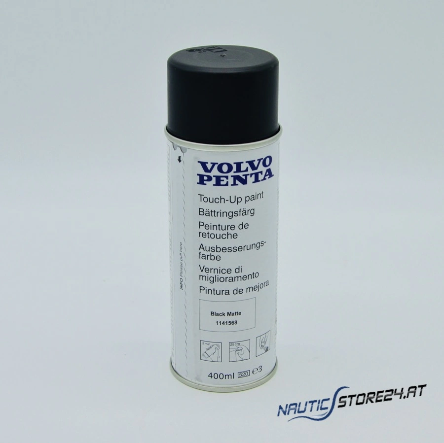 Volvo Penta Ausbesserungsfarbe Black Matte Spray (400ML) (1141568)