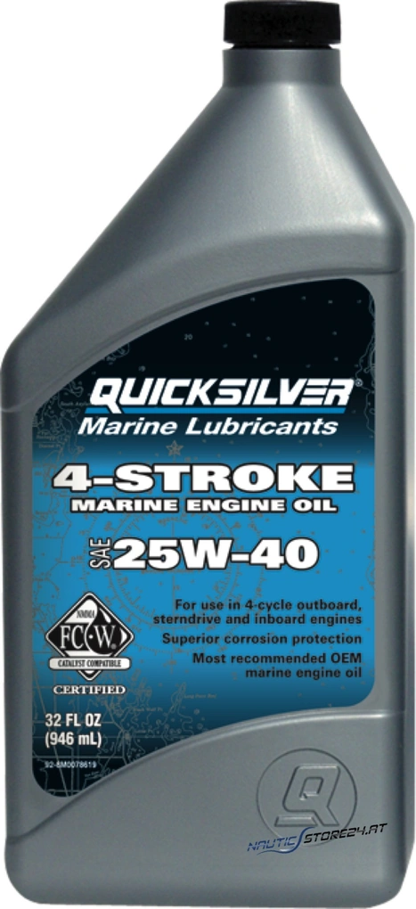 Mercury(8M0206953) /Quicksilver Motoröl 25W-40 4-Takt mineralisch 1L (92-8M0086223)