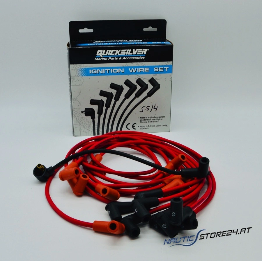 Mercury/Quicksilver Zündkabelsatz inkl. Zündkerzenstecker für Mercruiser V8 7.4L/8.2L (84-816608Q61)
