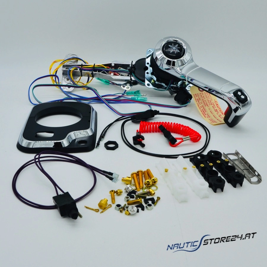 Seastar Xtreme Schaltkasten Seitenmontage Chrome Mit Engine Cut Off Switch, Trim Und Tilt; Fernbedienung mit Trim und Tilt, Seitenmontage, universal