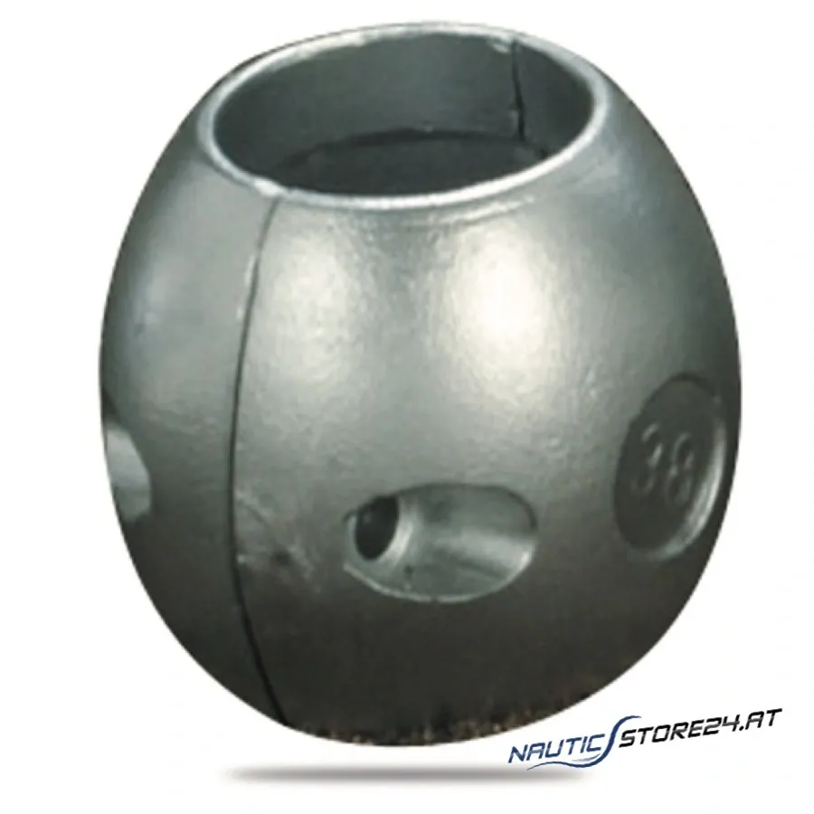 Zink-Wellenanode lange Form | Ausführung: Innen-Ø 20mm, Gew. 0,53kg