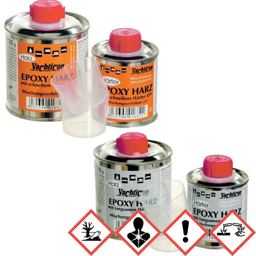 Yachticon Epoxy Harz EP | Ausführung: schneller Härter, 375g (Topfzeit 15 min)