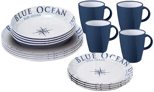 Bootsgeschirr Blue Ocean Lunch Set