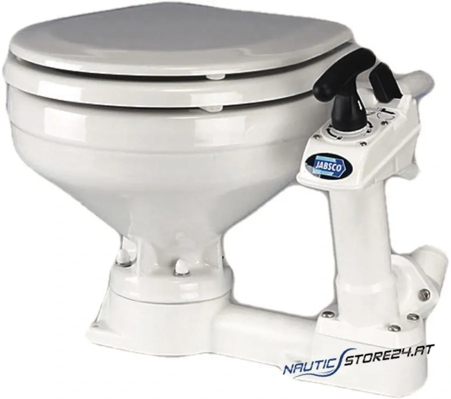 Jabsco Toilette mit Handpumpe | Ausführung: Compact, Höhe 340mm, Breite 450mm, Tiefe 410mm