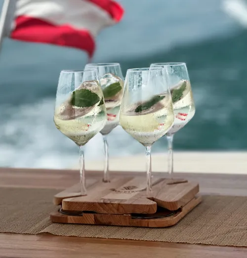 Vino-Fixino Weinglashalter blaue LED