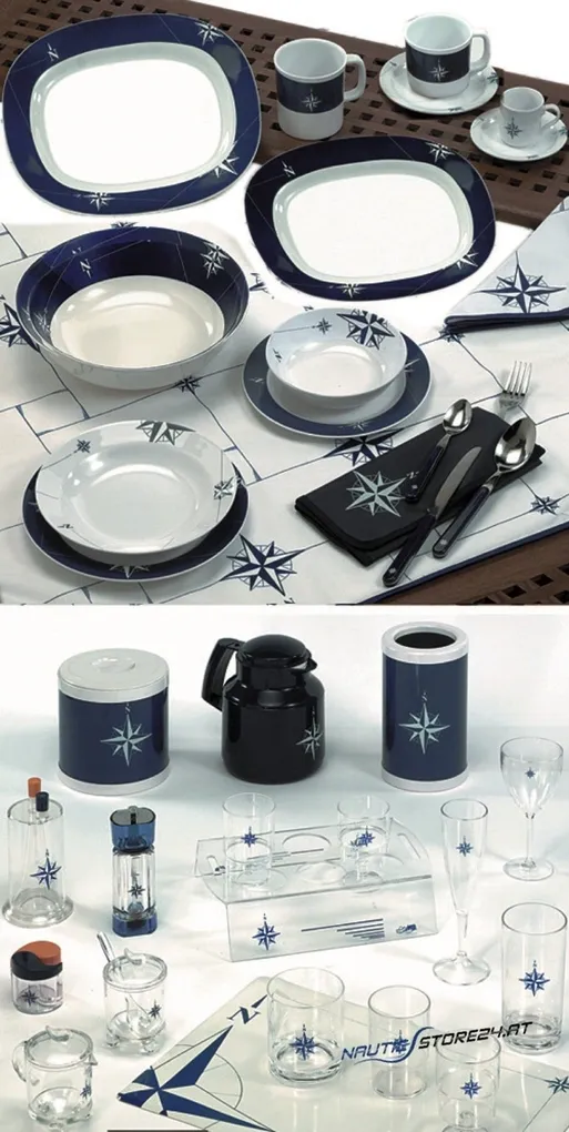 Marine Buisness Bootsgeschirr Northwind | Ausführung: 6er Set Teller flach, Ø 230mm