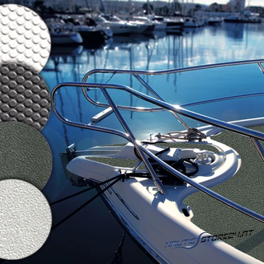 GISATEX Decksbelag Antislide - Rollenbreite 1,4m | Farbe: weiß genoppt