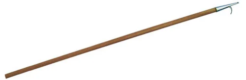 Bootshaken Holz - Mahagoni , verchromte Messingspitze