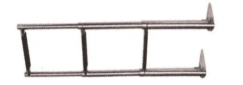 Teleskopbadeleiter klappbar 3- oder 4-stufig | Ausführung: 4-stufig klappbar, 300x1155 (395)mm