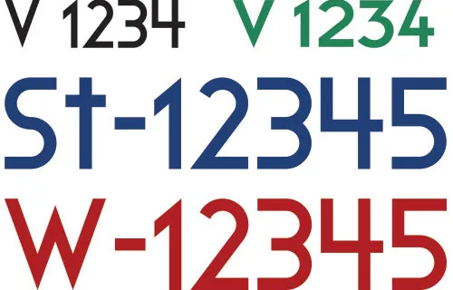 Bootskennzeichen | Ausführung: für GFK und Holz, Höhe 150mm