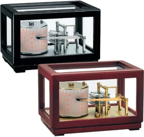 Barigo Barograph mechanisch | Ausführung: Barograph in Mahagoni, 195x125x127mm